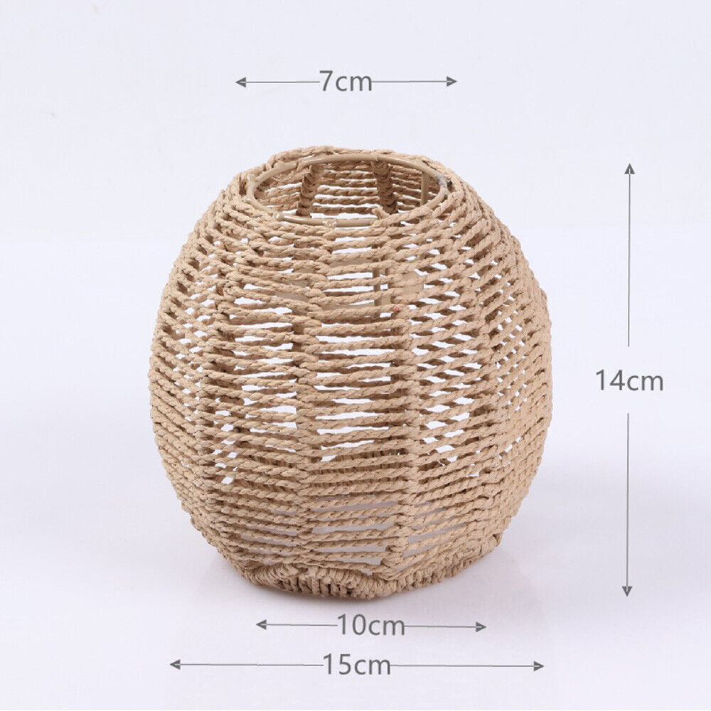 Rattan Woven Pendant Lamp Shade Ceiling Light Shade Table Wall Lampshade UK - Picture 13 of 19