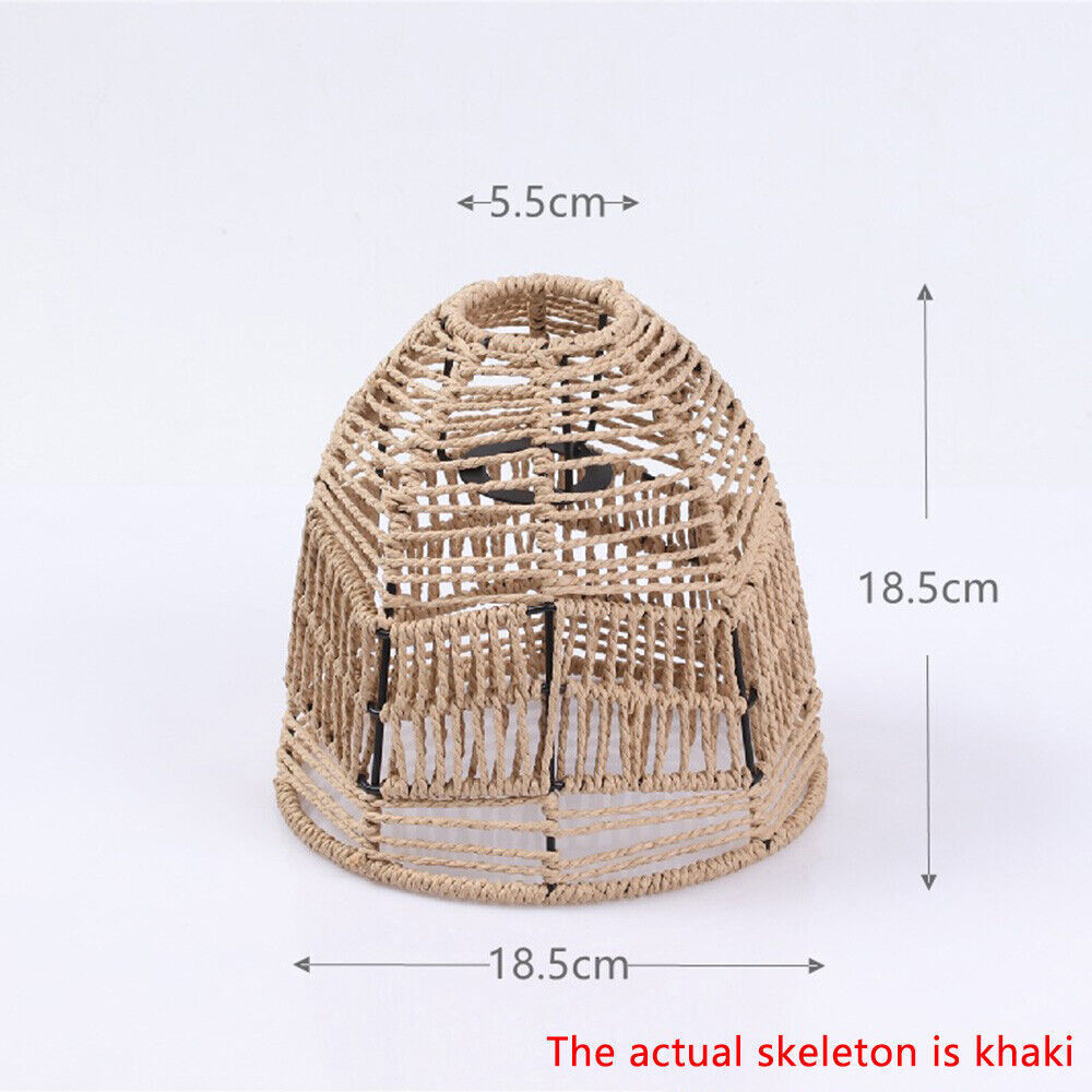 Rattan Woven Pendant Lamp Shade Ceiling Light Shade Table Wall Lampshade UK - Picture 15 of 19
