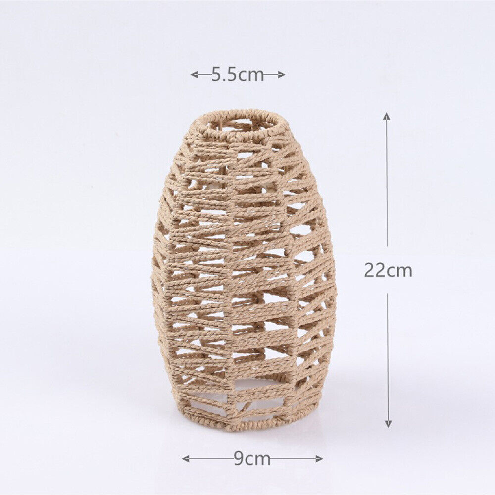 Rattan Woven Pendant Lamp Shade Ceiling Light Shade Table Wall Lampshade UK - Picture 17 of 19