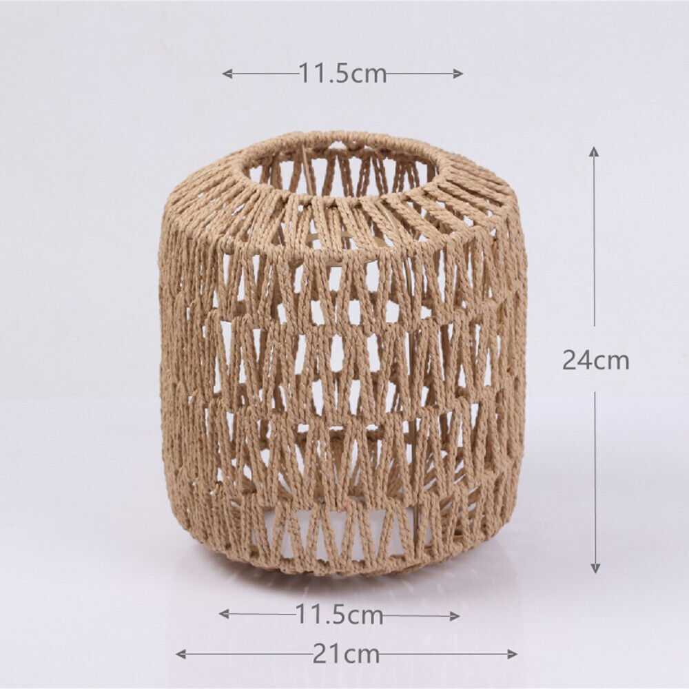 Rattan Woven Pendant Lamp Shade Ceiling Light Shade Table Wall Lampshade UK - Picture 18 of 19