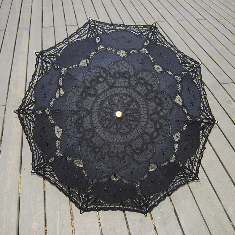 Lace Parasol Vintage Wedding Bridal Umbrella Party Photograph Parasol - 10 Color - Picture 25 of 32