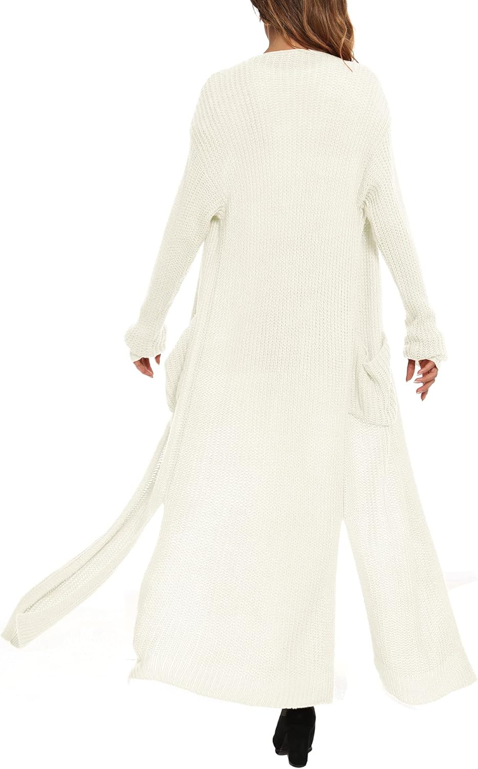 Women Casual Long Sleeve Split Open Cardigan Knit Cardigan Sweaters with Pockets - Picture 42 of 136