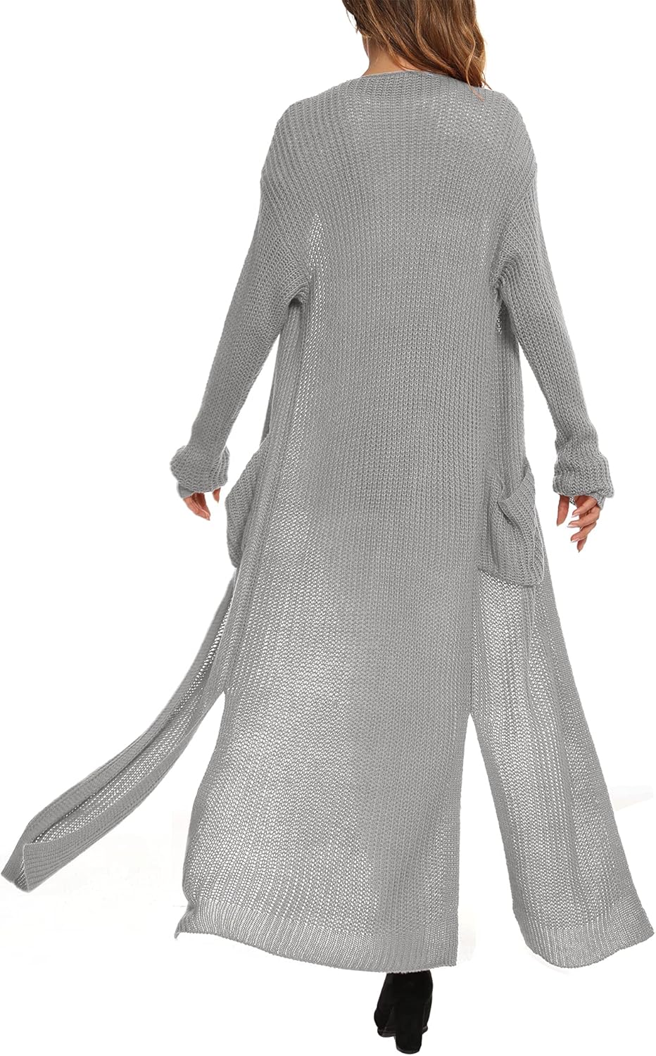 Women Casual Long Sleeve Split Open Cardigan Knit Cardigan Sweaters with Pockets - Picture 53 of 136