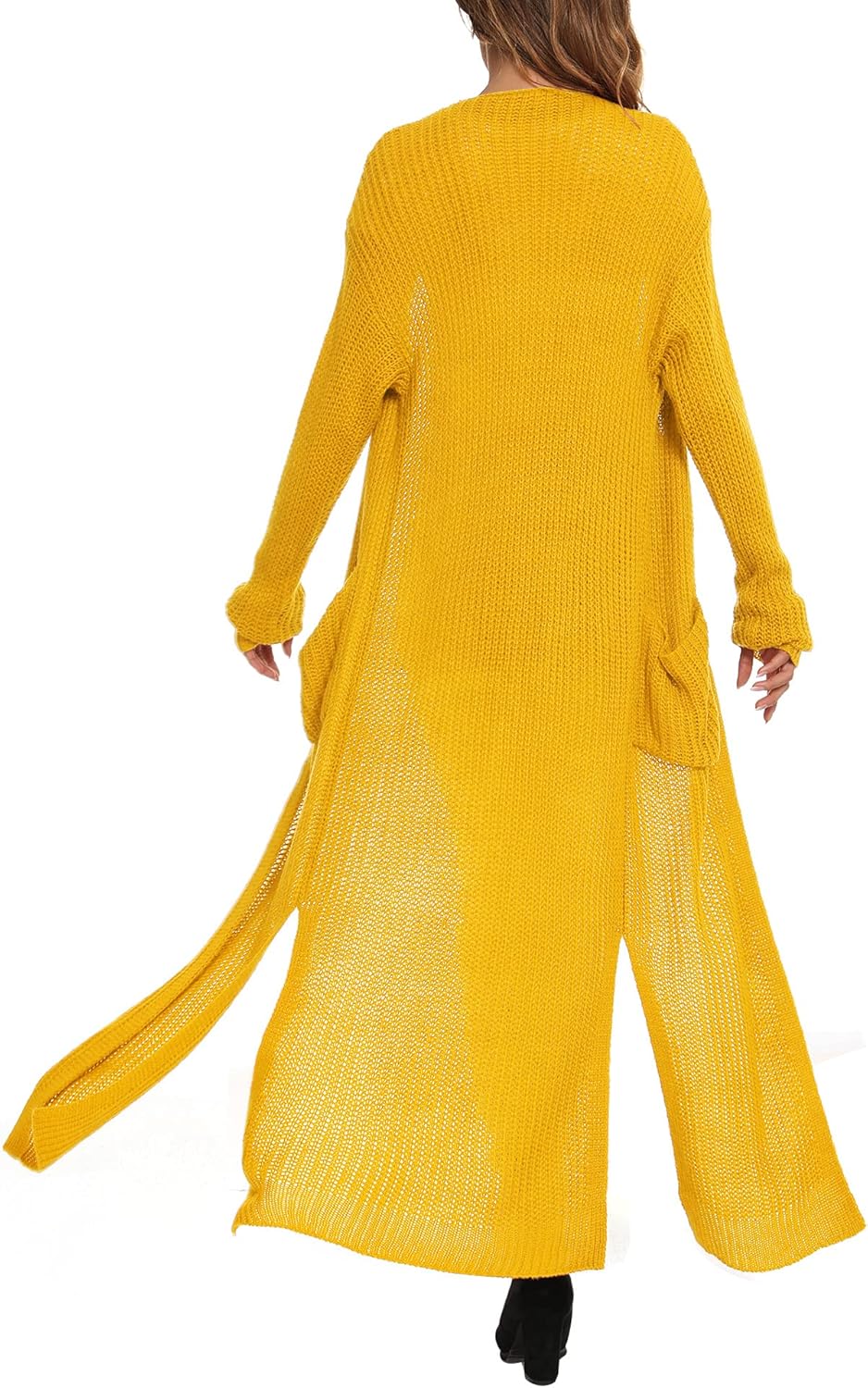 Women Casual Long Sleeve Split Open Cardigan Knit Cardigan Sweaters with Pockets - Picture 74 of 136