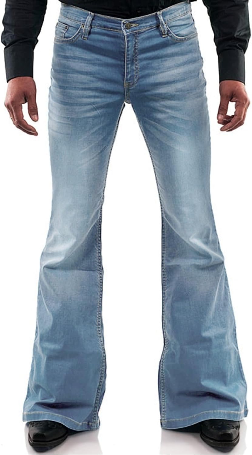70s Outfits Bell Bottom Pants for Men Mens Bell Bottom Jeans Flared Jeans - Picture 28 of 30
