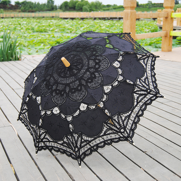 Vintage Lace Parasol Wedding Bridal Umbrella Party Photograph Parasol - 9 Color - Picture 27 of 33