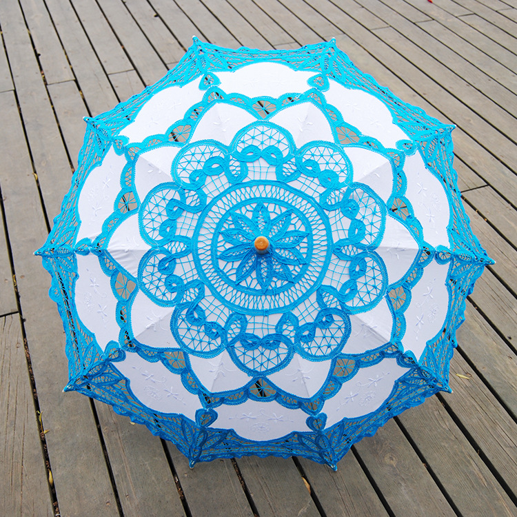 Vintage Lace Parasol Wedding Bridal Umbrella Party Photograph Parasol - 9 Color - Picture 32 of 33