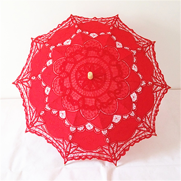 Vintage Lace Parasol Wedding Bridal Umbrella Party Photograph Parasol - 9 Color - Picture 33 of 33