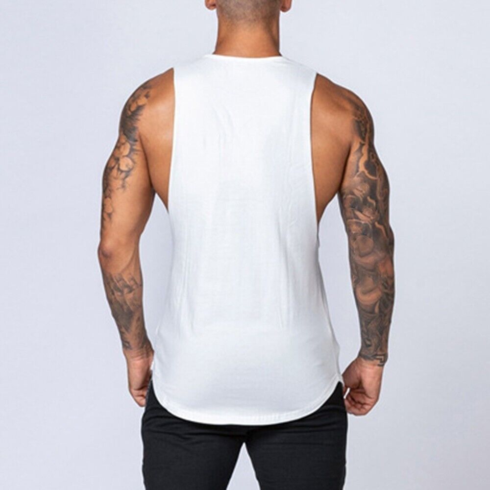 Men Sport Muscle Tank Vest Top Sleeveless T-Shirt Tee Gym Fitness Summer Workout