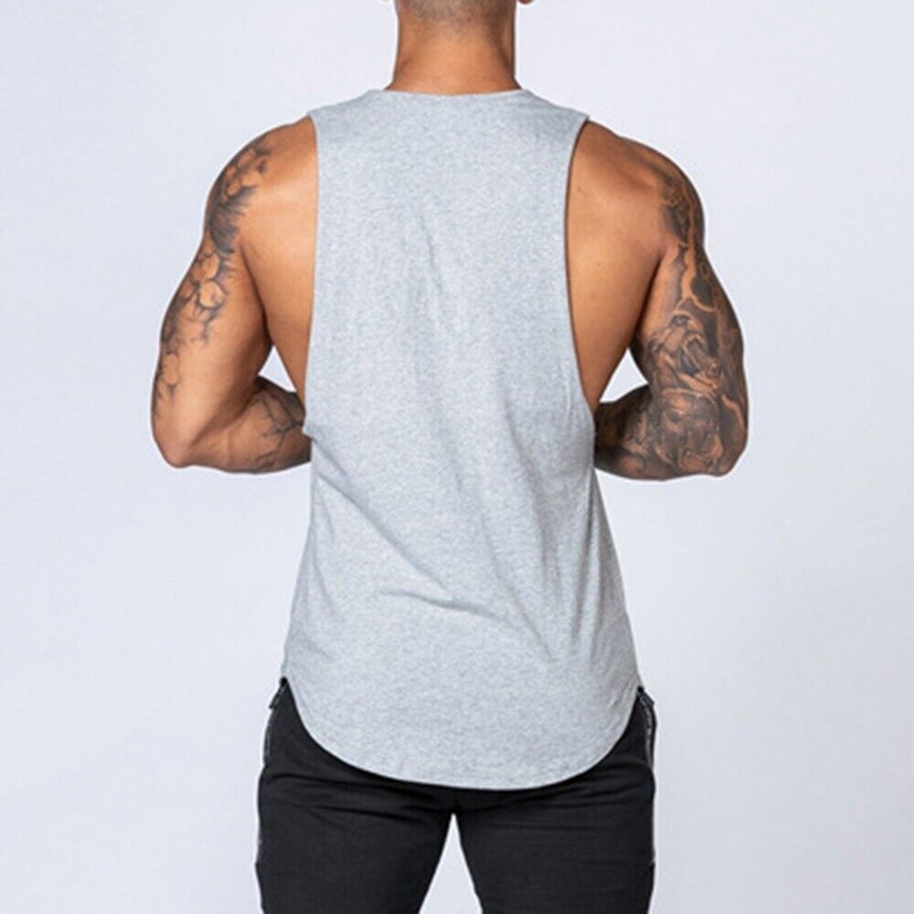 Men Sport Muscle Tank Vest Top Sleeveless T-Shirt Tee Gym Fitness Summer Workout