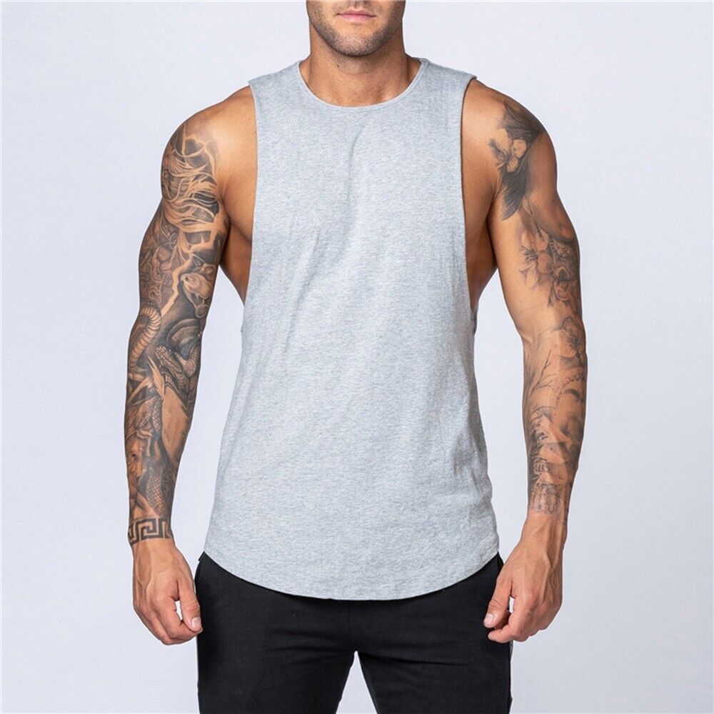 Men Sport Muscle Tank Vest Top Sleeveless T-Shirt Tee Gym Fitness Summer Workout