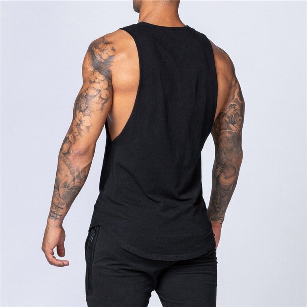 Men Sport Muscle Tank Vest Top Sleeveless T-Shirt Tee Gym Fitness Summer Workout