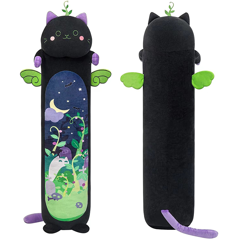Mewaii Long Cat Plush Pillow Cute Black Cats Stuffed Animals Plush Pillows 50cm - Bild 13 von 32
