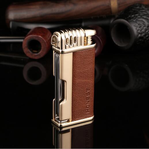 Tobacco Pipe Lighter for Smoking with Metal Tools Angled Soft Flame Butane Gas