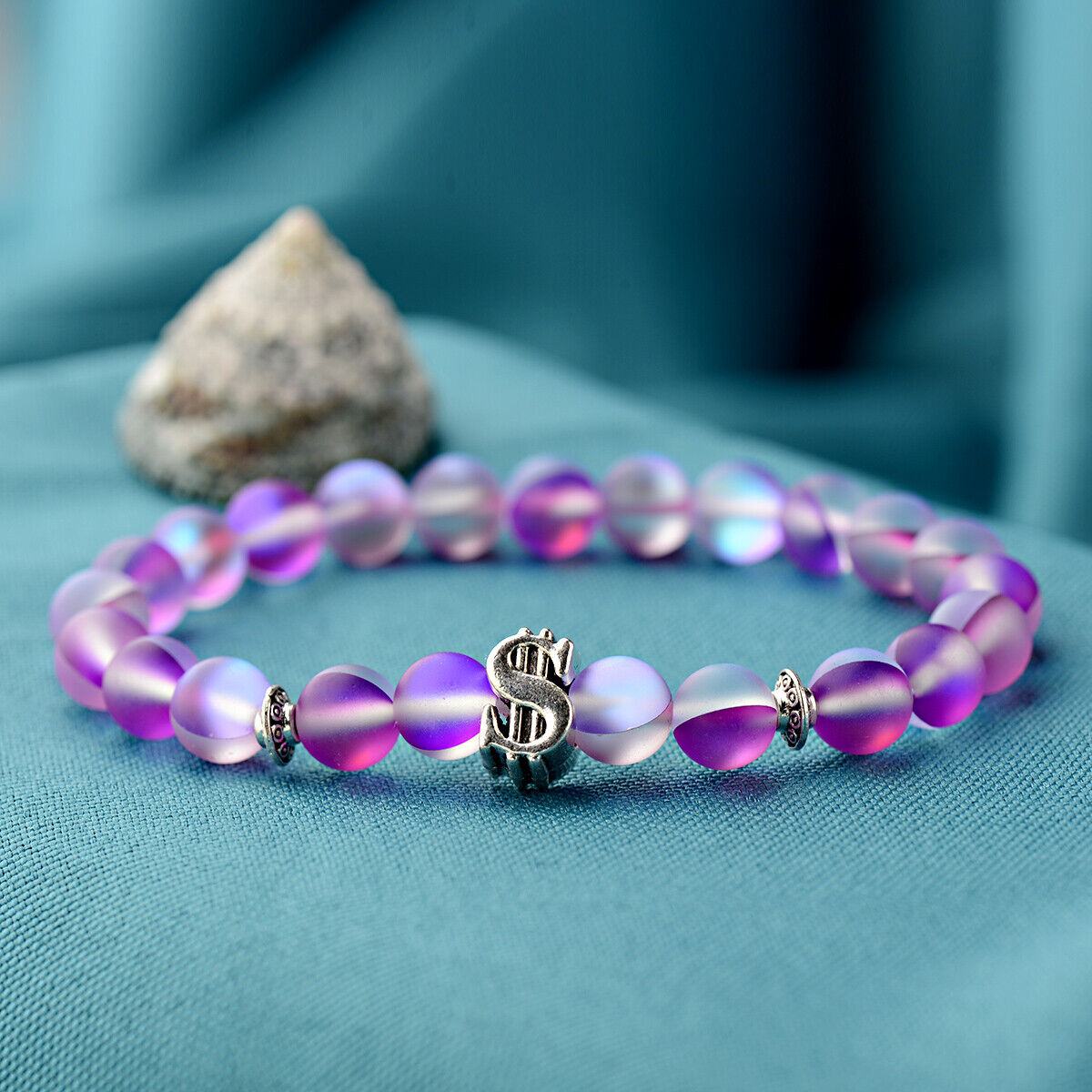 Purple Moonstone $ Money Bracelets With Helps To Achieve Success, Ideal Gift