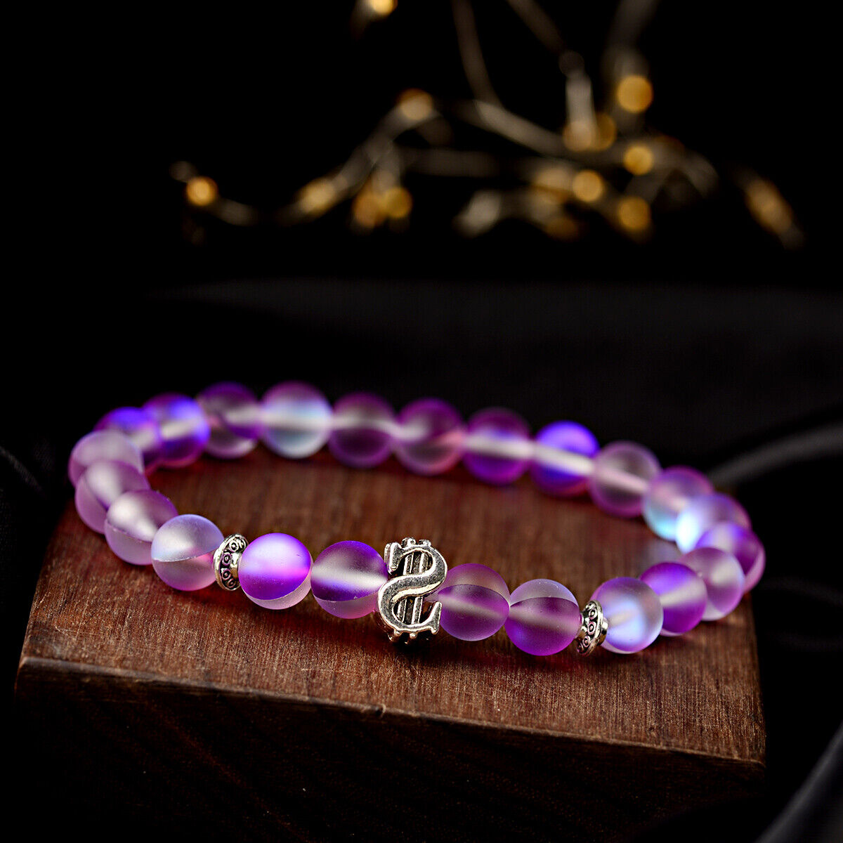 Purple Moonstone $ Money Bracelets With Helps To Achieve Success, Ideal Gift