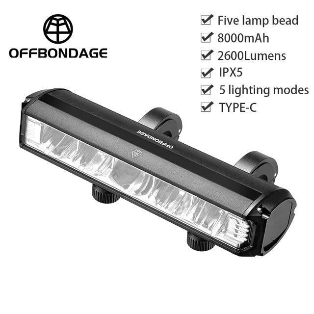Led Front Bike Light Rechargeable 8000Mah Usb Waterproof Flashlight Headlight - Picture 27 of 28