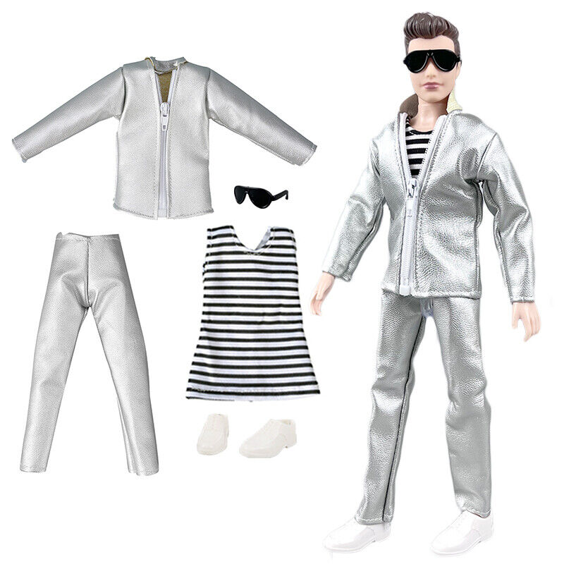 1/6 Boy Doll Clothes For 12" Doll Outfits Leather Coat Pants Shoes Toys Fashion - Picture 20 of 23