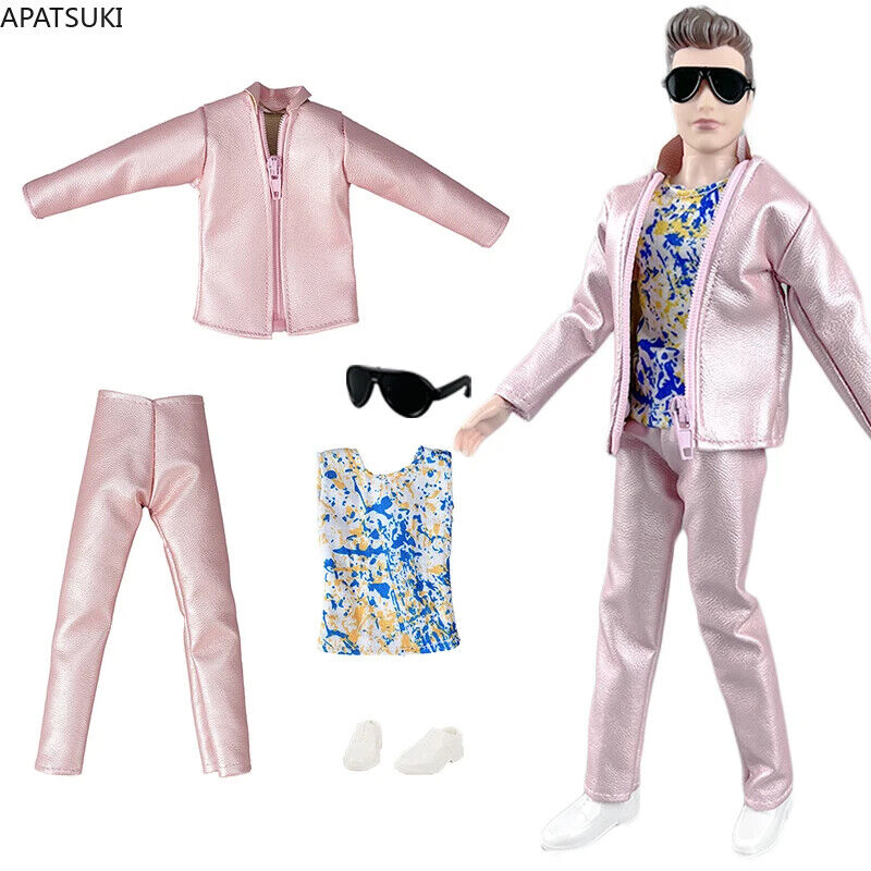 1/6 Boy Doll Clothes For 12" Doll Outfits Leather Coat Pants Shoes Toys Fashion - Picture 22 of 23