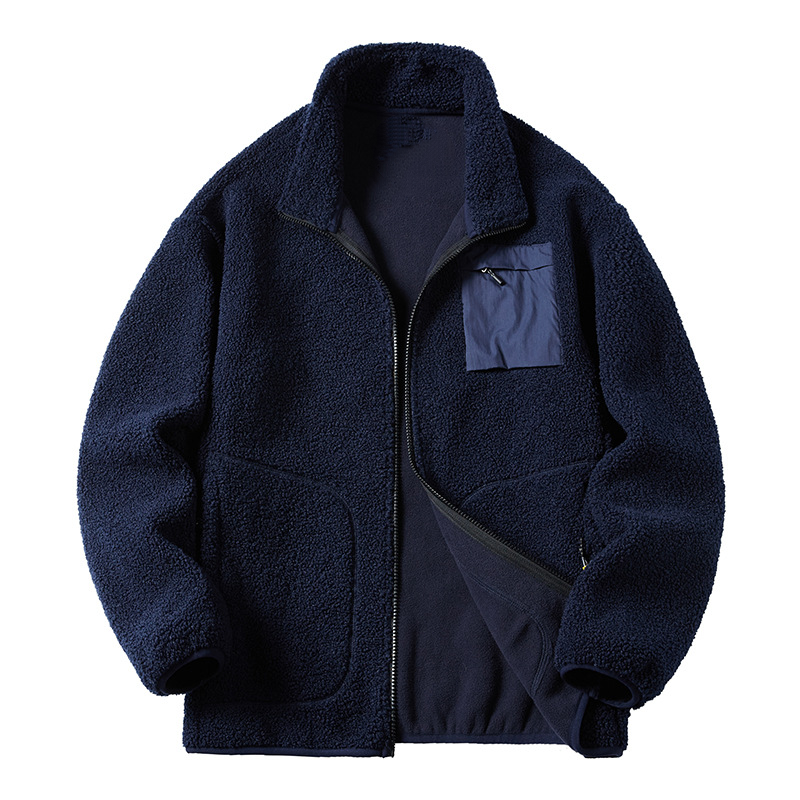 Mens Polar Fleece Coat Warm Casual Sports Zip Up Jacket Fitness Outwear - Picture 16 of 17