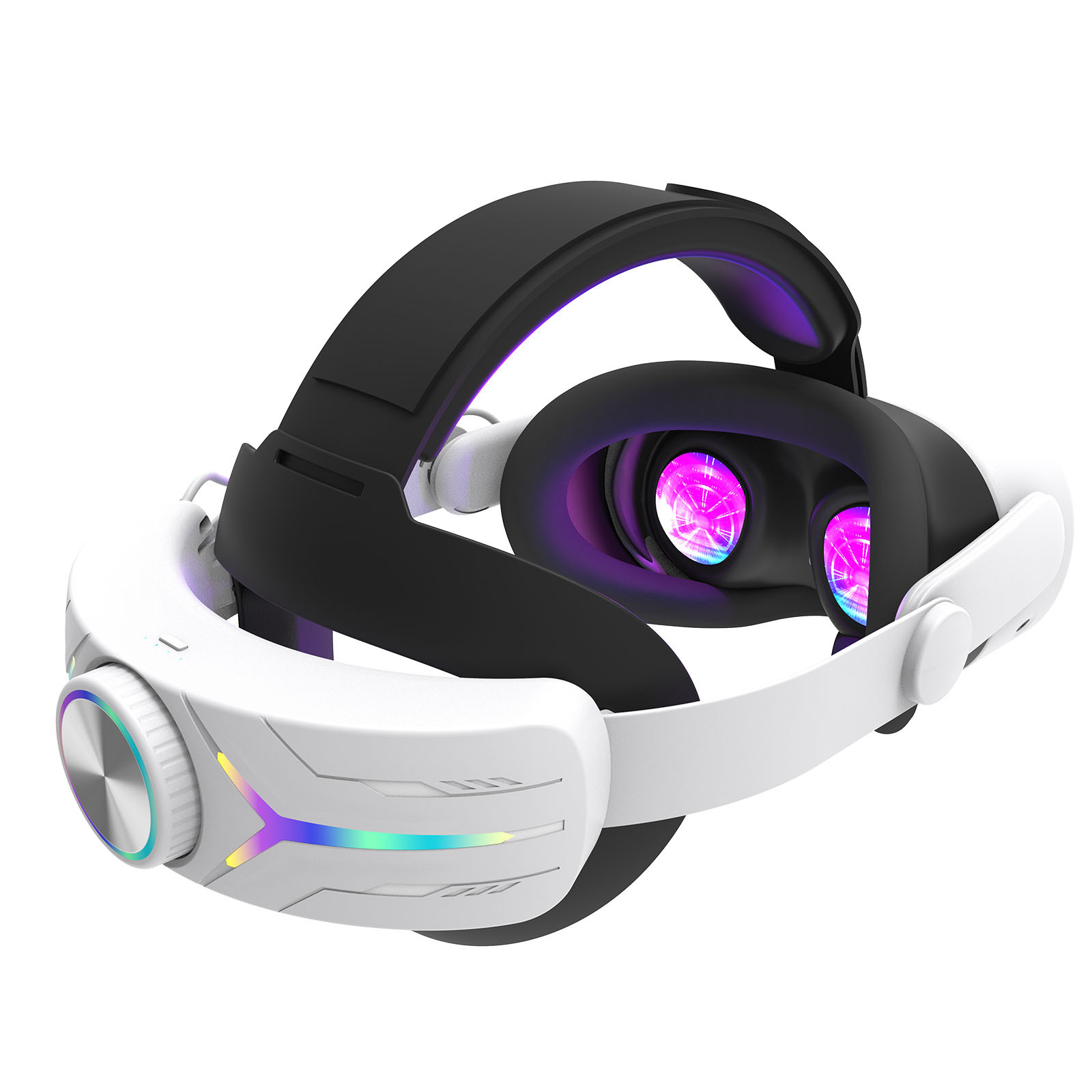 Correa para la cabeza para Meta Quest 3S con batería de 12000 mAh luces RGB accesorios VR - Imagen 13 de 39