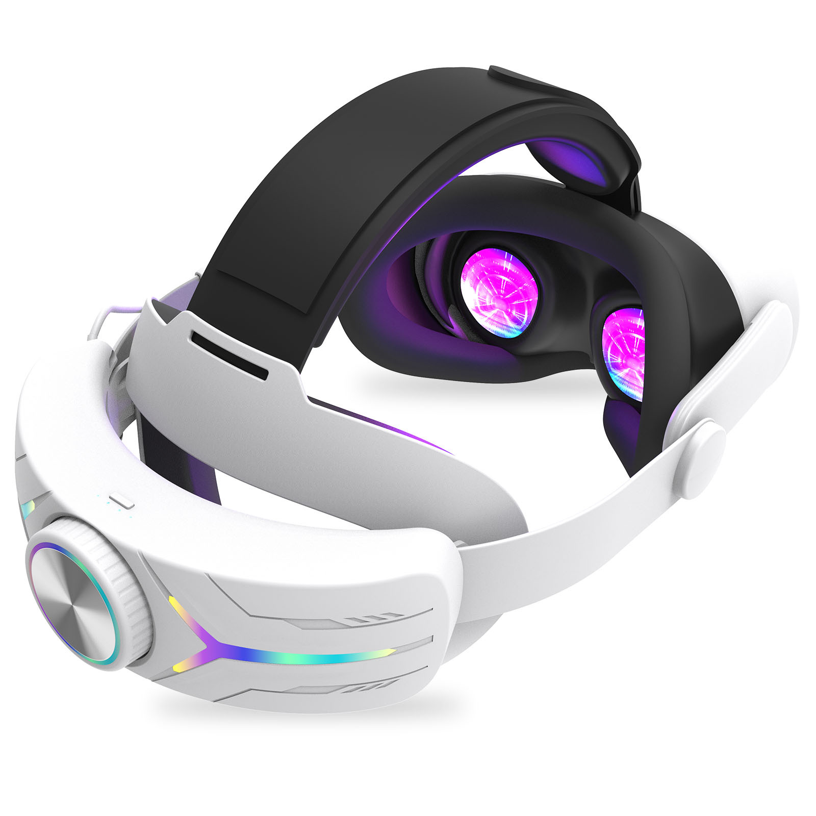 Correa para la cabeza para Meta Quest 3S con batería de 12000 mAh luces RGB accesorios VR - Imagen 22 de 39