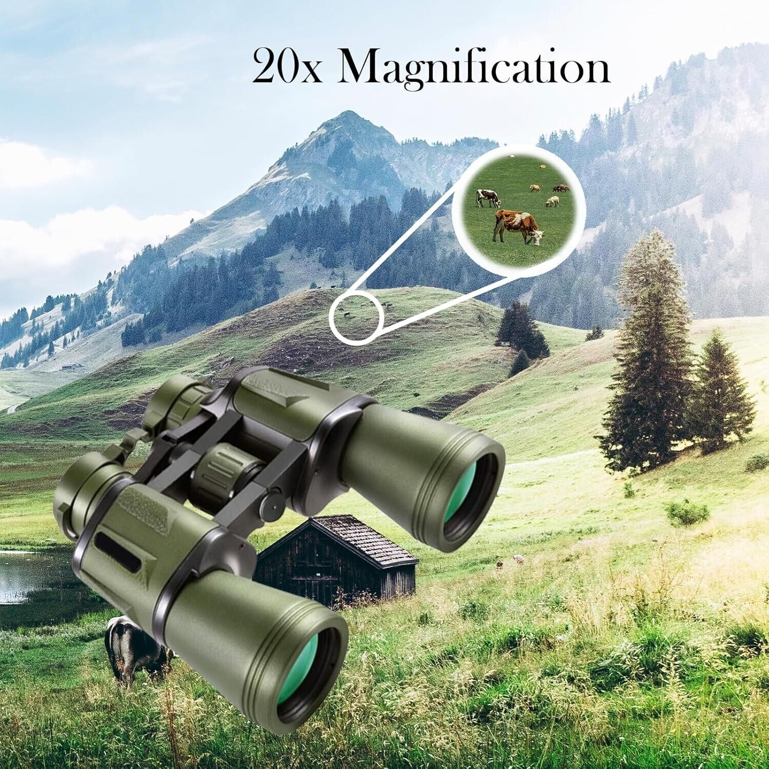 High Power 20x50 HD Military Binoculars Day/Night Optics Hunting Scope - Picture 7 of 12