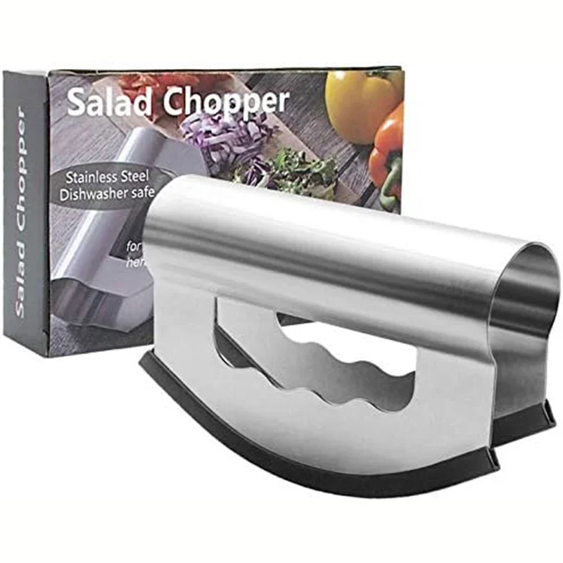 Salad Chopper Lettuce Knife Salad Chopper Knife with Double Blade Protective Cov