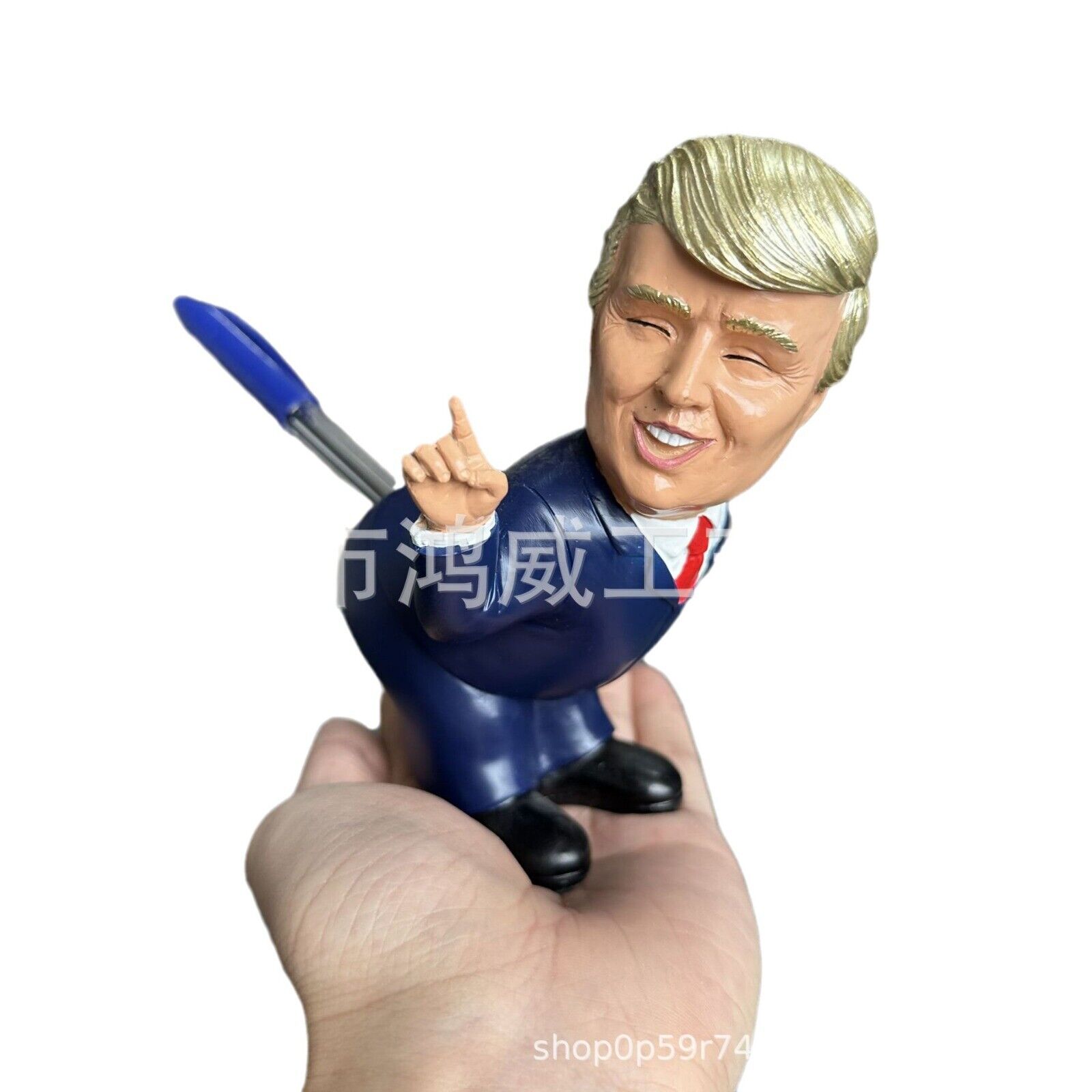 Trump Funny Collectible Gift Coin Piggy Bank Resin Trump Figure Safe Sculpture