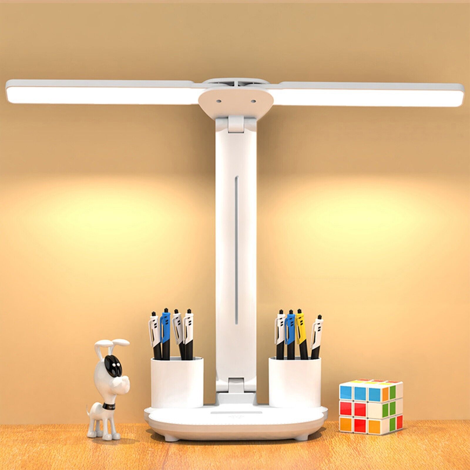 LED Schreibtischlampe Tischlampe Büroleuchte Beleuchtung Dimmbar 7W Stifthalter - Bild 27 von 27