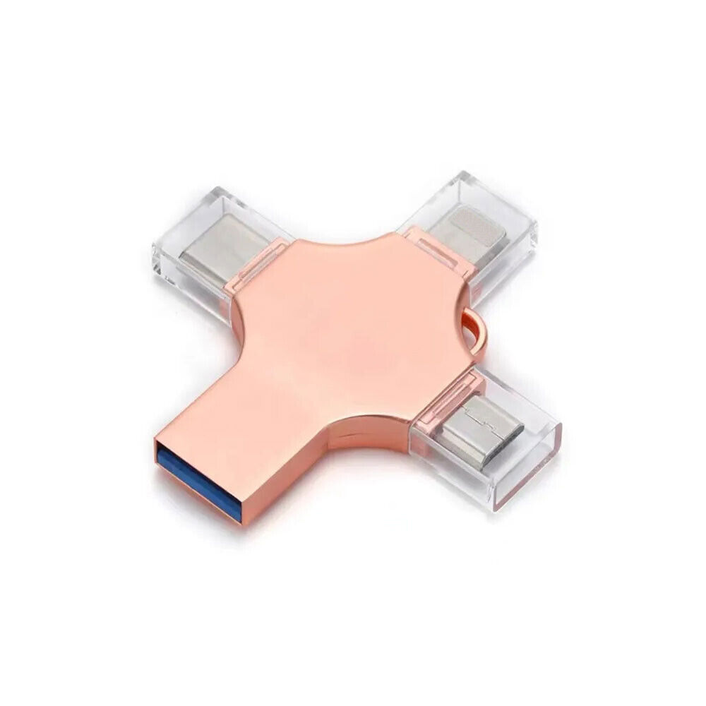 4 in 1 USB 3.0 Flash Drive Memory Photo Stick for iPhone Android iPad Type C - Picture 25 of 27