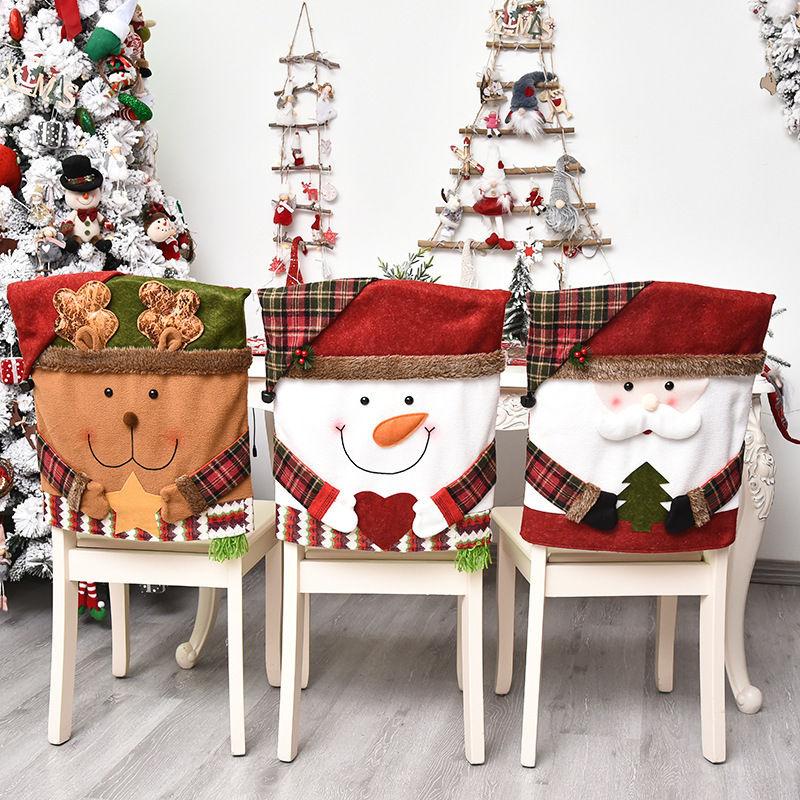 Christmas Chair Cover Red Santa Claus Hat Dining Chair Cover for Christmas - Picture 13 of 13
