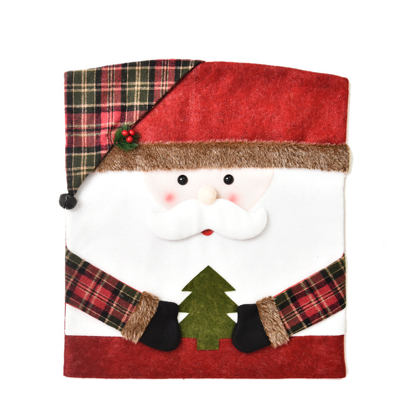 Christmas Chair Cover Red Santa Claus Hat Dining Chair Cover for Christmas - Picture 10 of 13