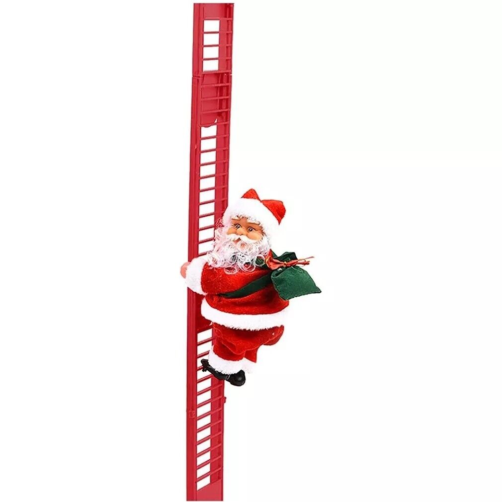 Climbing Santa Claus Electric Ladder Musical Moving Toy Christmas Ornament - Picture 9 of 13