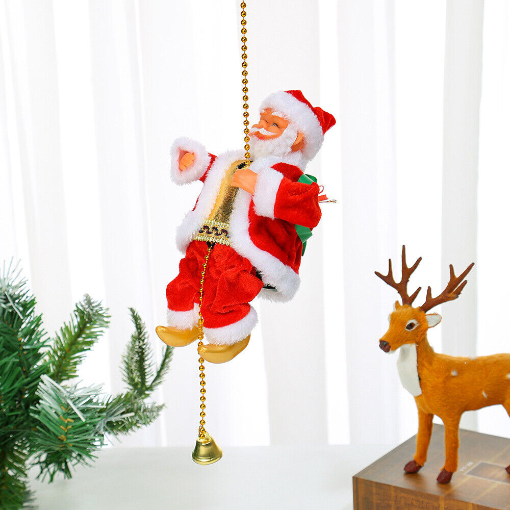 Climbing Santa Claus Electric Ladder Musical Moving Toy Christmas Ornament - Picture 12 of 13