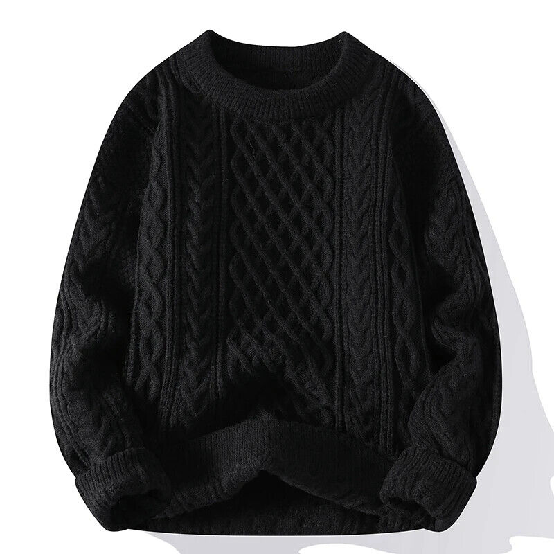 Hot Men's Comfy Knit Pullover Sweater with Casual Loose Fit - Knitting Outerwear - Picture 22 of 28