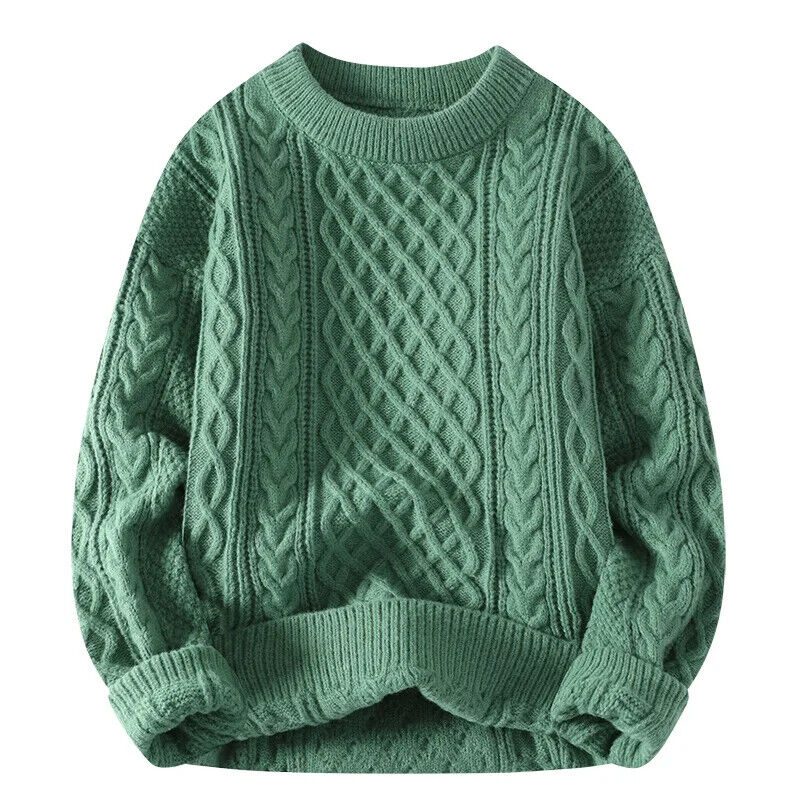 Hot Men's Comfy Knit Pullover Sweater with Casual Loose Fit - Knitting Outerwear - Picture 23 of 28