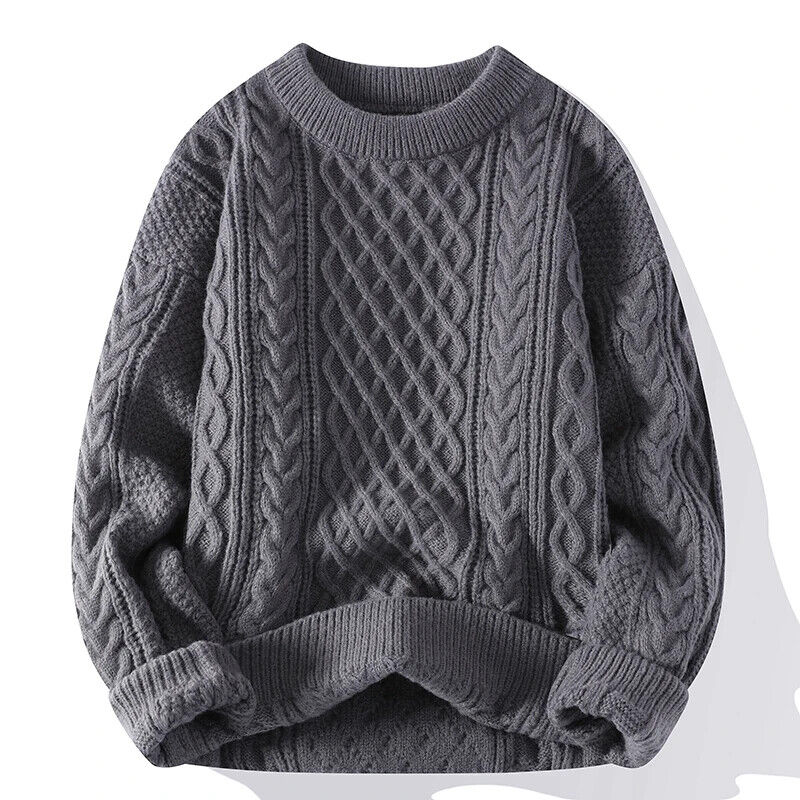 Hot Men's Comfy Knit Pullover Sweater with Casual Loose Fit - Knitting Outerwear - Picture 26 of 28