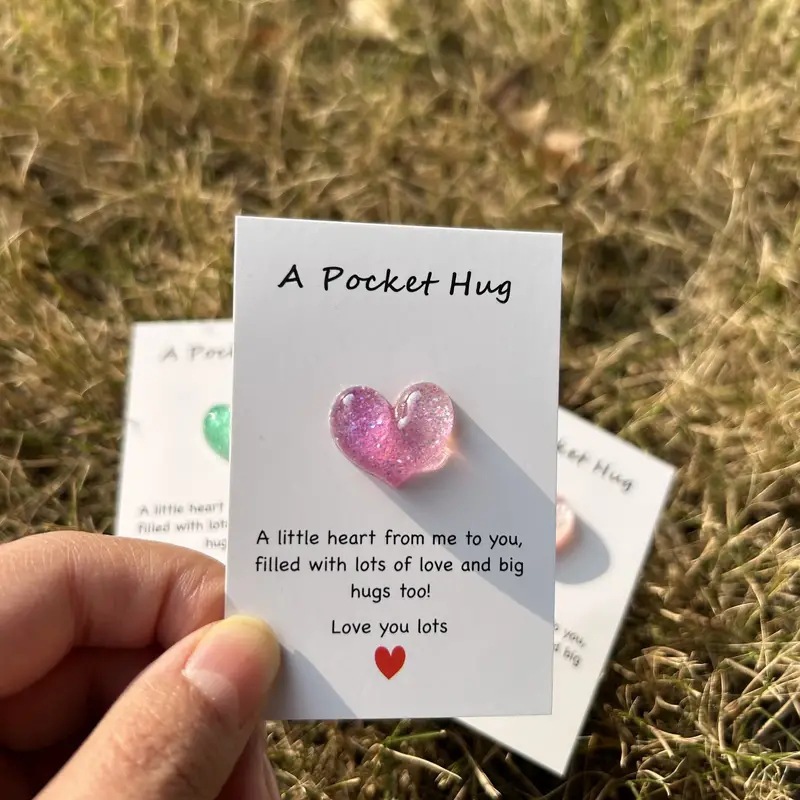 New Love Pocket Hug Card Heart shaped Creative Gift Encouraging Hug Cards - Picture 16 of 16