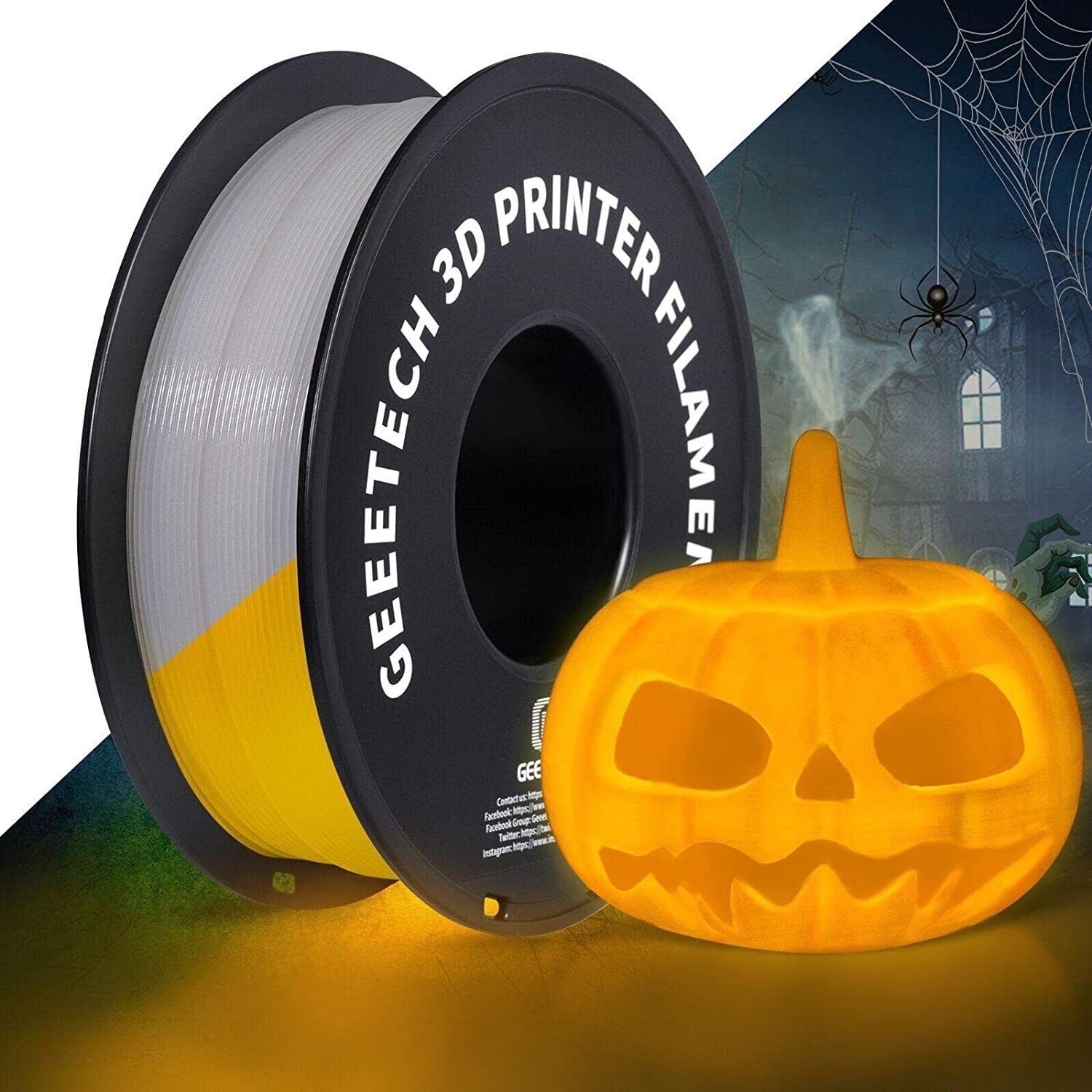 Geeetech Luminous PLA Filament 1.75mm 1KG Glowing in the Dark For 3D Printer