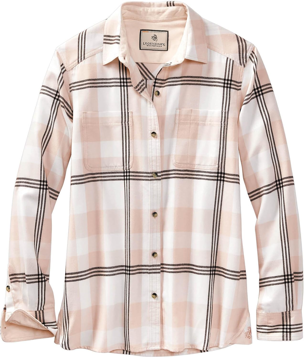 Womens Button Classic-Fit Shirts Plaid Long Sleeve Collared Business Casual Tops - Picture 19 of 81