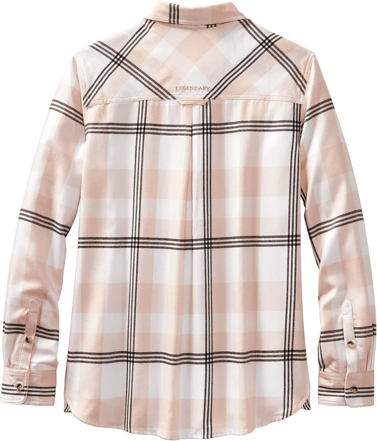 Womens Button Classic-Fit Shirts Plaid Long Sleeve Collared Business Casual Tops - Picture 20 of 81
