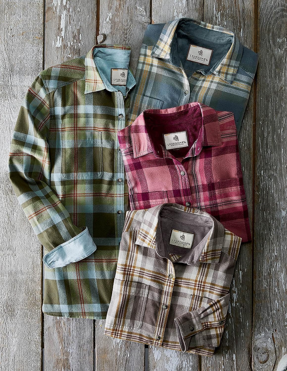 Womens Button Classic-Fit Shirts Plaid Long Sleeve Collared Business Casual Tops - Picture 41 of 81