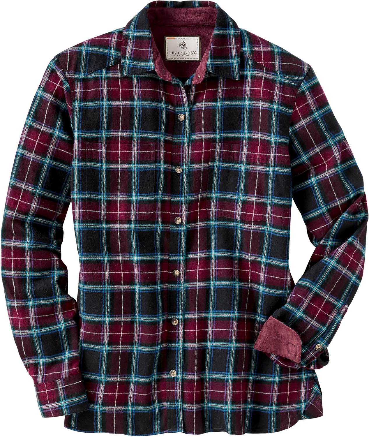 Womens Button Classic-Fit Shirts Plaid Long Sleeve Collared Business Casual Tops - Picture 62 of 81