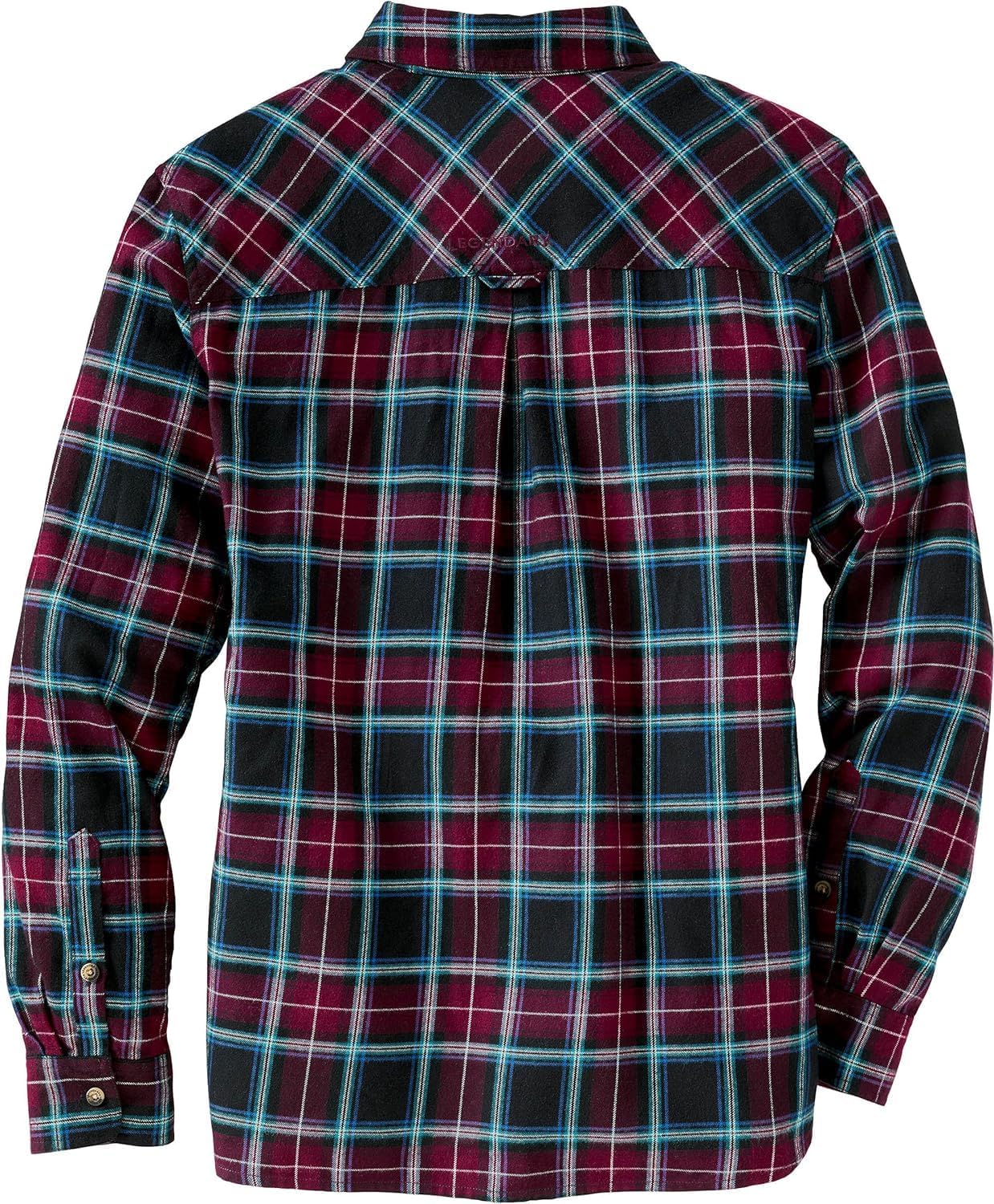 Womens Button Classic-Fit Shirts Plaid Long Sleeve Collared Business Casual Tops - Picture 63 of 81