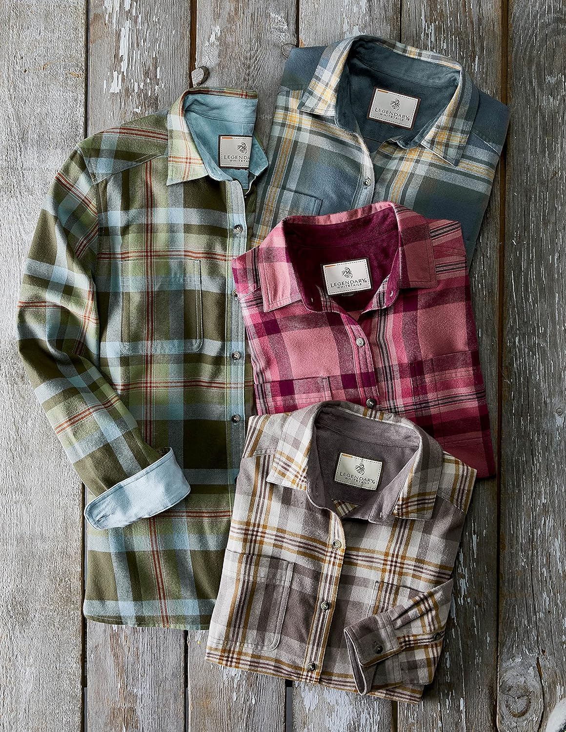 Womens Button Classic-Fit Shirts Plaid Long Sleeve Collared Business Casual Tops - Picture 65 of 81