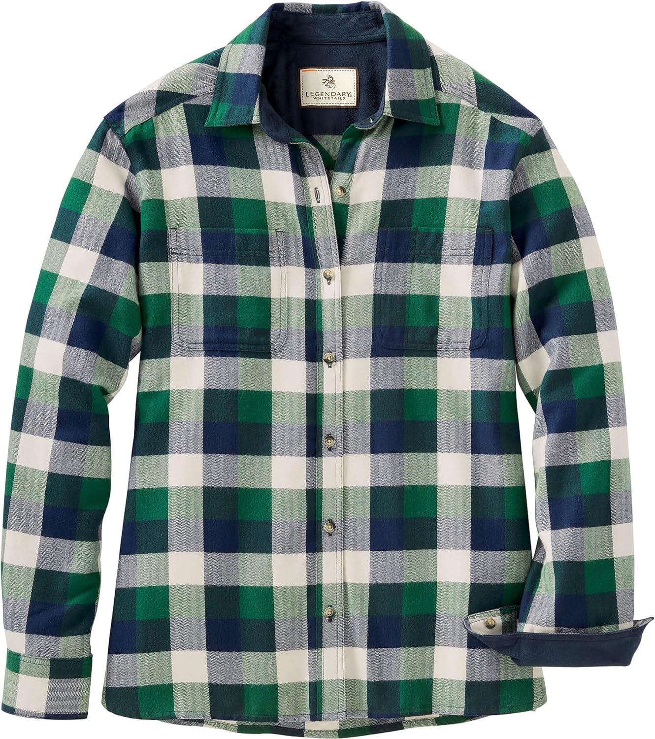 Womens Button Classic-Fit Shirts Plaid Long Sleeve Collared Business Casual Tops - Picture 69 of 81