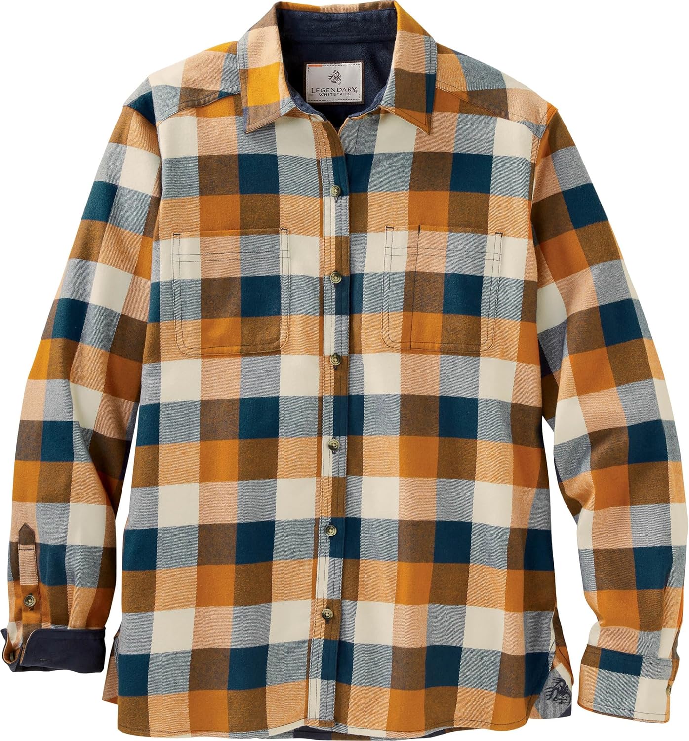 Womens Button Classic-Fit Shirts Plaid Long Sleeve Collared Business Casual Tops - Picture 75 of 81