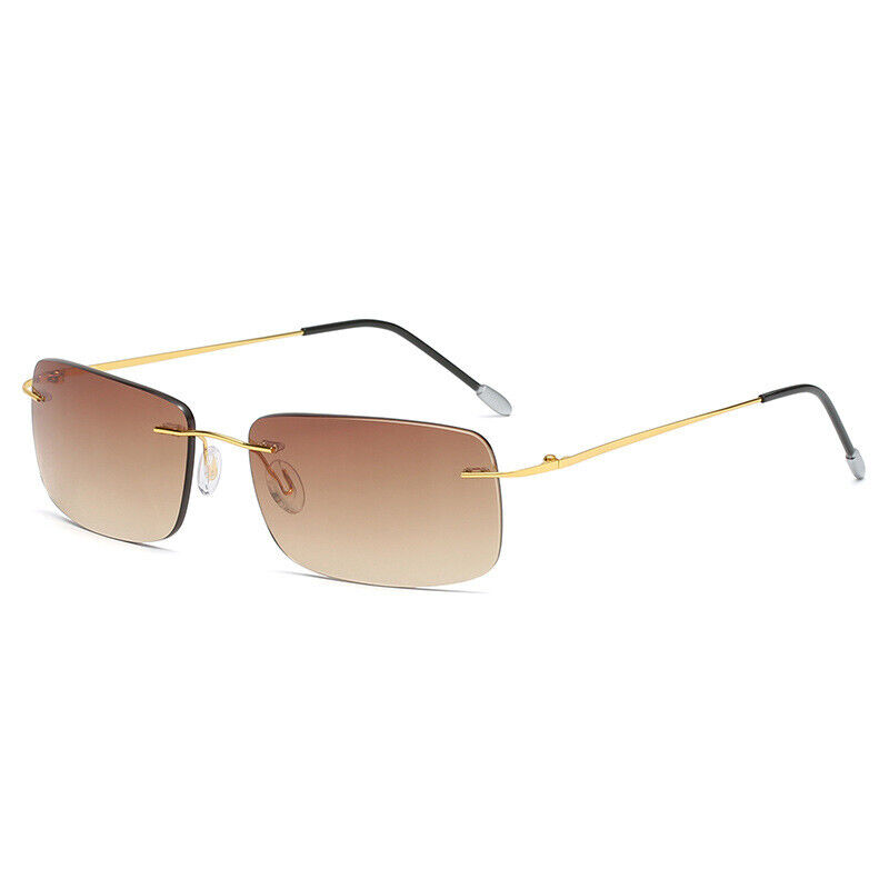 Bifocal Rimless Reading Glasses Anti Blue Light Far And Near Sunglasses +1.0~4.0 - Picture 18 of 18