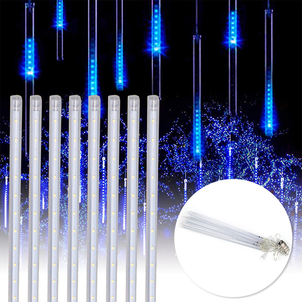 288 LED Meteor Shower Lights Fairy String Light Falling Rain Tree Xmas Decor